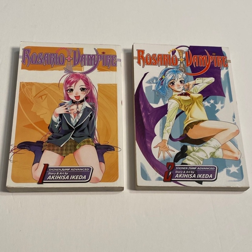 Rosario + vampire Books 1 & 2 Paperback Anime Books Novels Comics Manga